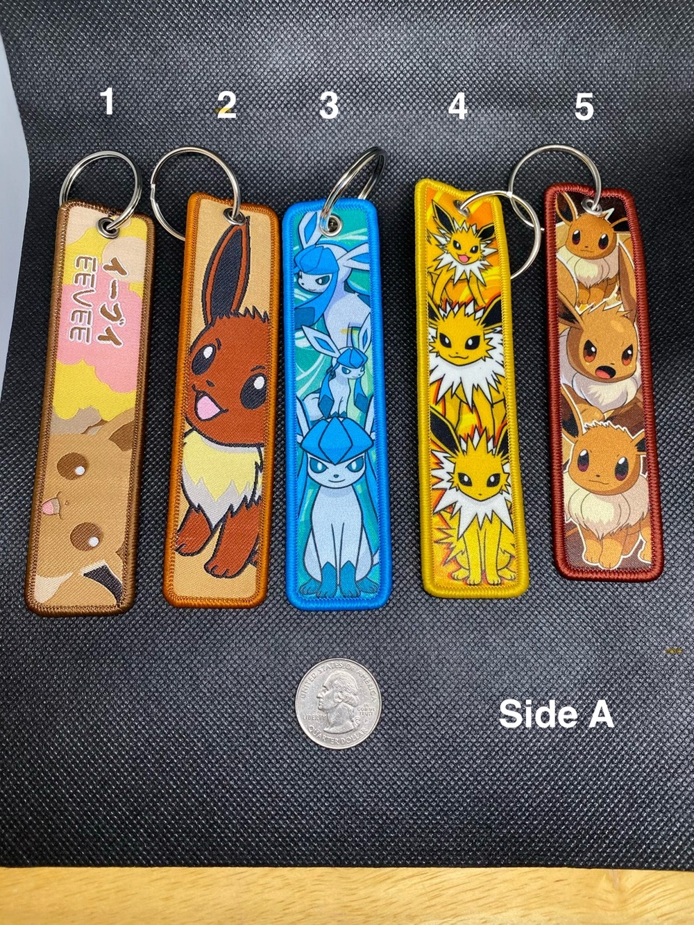 Eevee and Their Evolution Jet-style Fabric Keychains NWOT - Choose One - Picture 2 of 3
